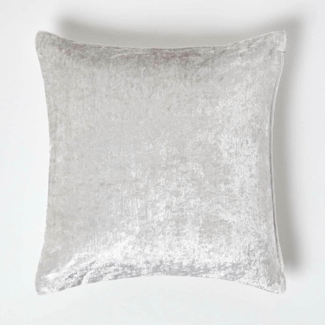 Homescapes Champagne Luxury Crushed Velvet Cushion Cover - 60 x 60 cm Cream Champagne 60 x 60 cm
