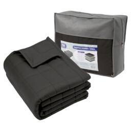 Harbour Housewares Weighted Blanket with Storage Bag - 8kg Weight Blanket Anxiety Stress Relief & Deep Sleep Calming Throw - Black