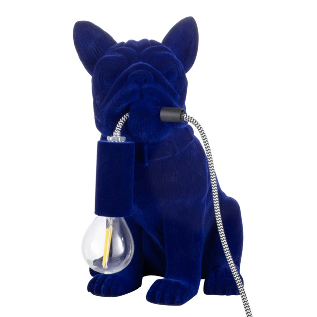 BHS Fred Boston Terrier Table Lamp, Blue