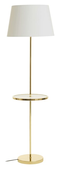 Interiors by Premier Shiny Brass Tapered Table Lamp, Easy-to-Use Switch Besides Lamp, Space-Saver Lounge Room Lamp