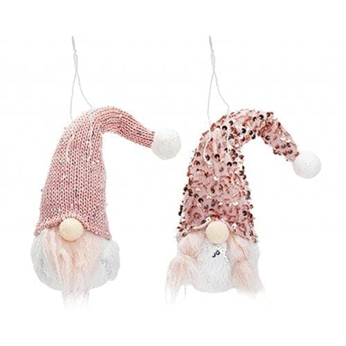 Assorted Christmas Pink Sparkle Gonk Hanging Decoration 24cm