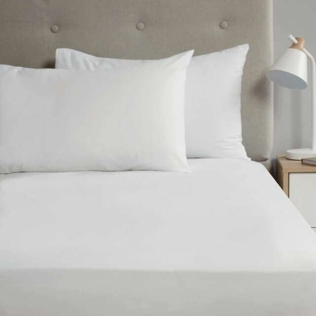 Percale Housewife Pillowcase Pair White Standard 2