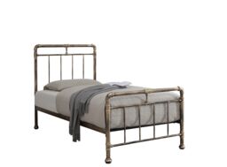 3ft Single Retro bed frame, bronze,metal pipe,tube design.Rustic,scaffold style. Industrial Bronze Antique Bronze Single