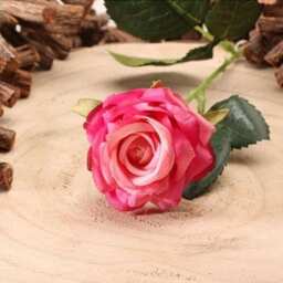 Fuchsia Pink Diamond Rose Artificial Silk Flower 40cm