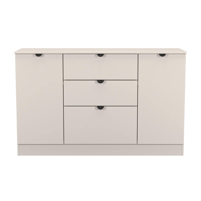 Norway 2 Door 3 Drawer Sideboard in Kashmir (Ready Assembled) Cream Kashmir