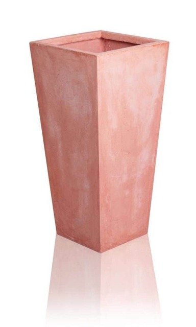 Primrose Terracotta Style Fibrecotta Tall Flared Square Planter 51cm