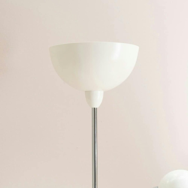 ValueLights Orion White Metal Father Son Upright and Side Adjustable Floor Lamp with LED Bulbs White