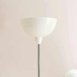 ValueLights Orion White Metal Father Son Upright and Side Adjustable Floor Lamp with LED Bulbs White
