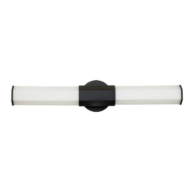 Hinkley Facet Integrated LED Bathroom Wall Lamp Matte Black, 3000K, IP44