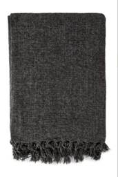 "Camilla Collection Chenille Throw in Charcoal (50"" x 60"")"