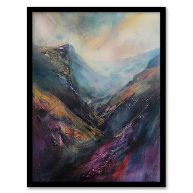 Cadair Idris Welsh Mountain Iconic Wales Black Framed Wall Art Print A4