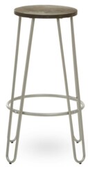 Orsina Silver Finish Metal Bar Stool, Hairpin Stool for Kitchen Counter, Versatile Breakfast Stool for Home