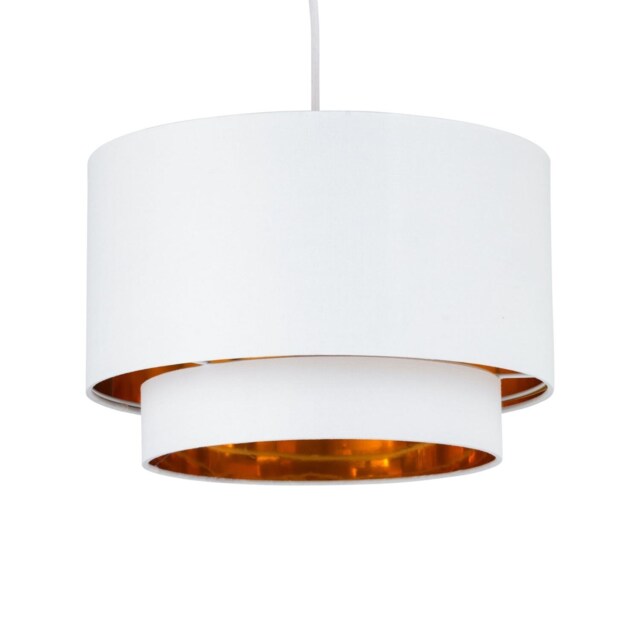 Kozy - White and Gold 30cm Pendant Shade White Gold Large 1