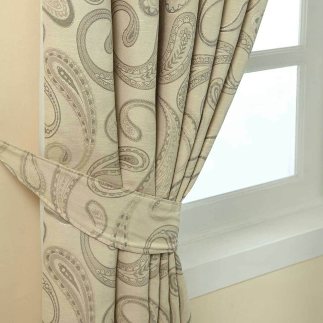 Homescapes Cream Paisley Jacquard Curtain Tie Back Pair