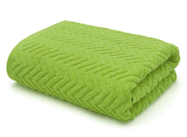 100% Cotton Chevron Towels - Lime Green Lime Hand towel