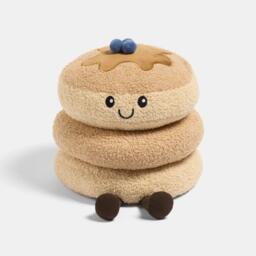 OHS Sweetie Pie Filled Novelty Scatter Cushion Soft Fleece Toy Pillow Brown Maple the Pancake
