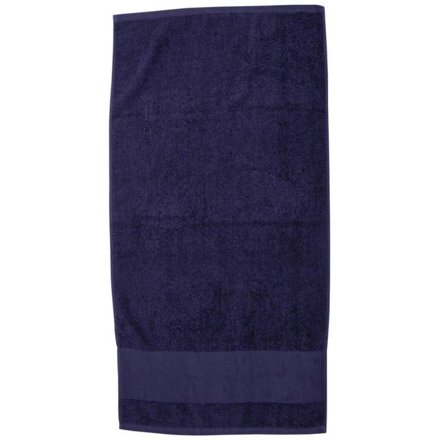Towel City Printable Border Hand Towel - Navy - One Size