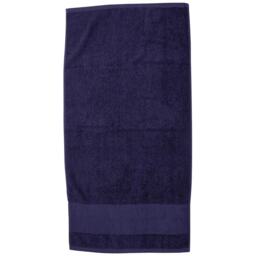 Towel City Printable Border Hand Towel - Navy - One Size