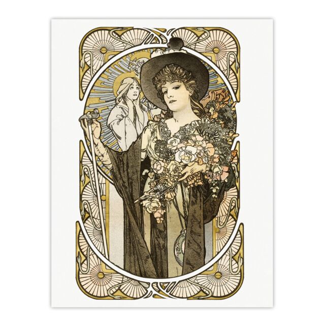 "La Tosca Theatre Play Vintage French Advert Wall Art Print Mucha 12x16"""