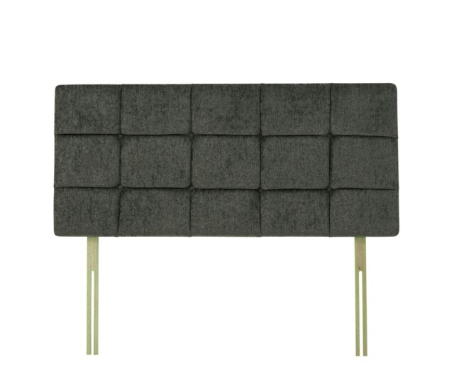 Pearl Charcoal Chenille Headboard Super King Multi