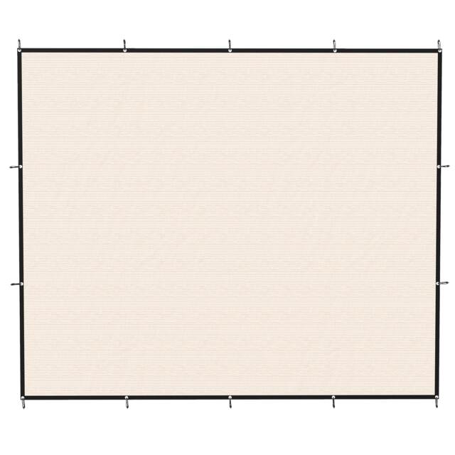 Outsunny Sun Shade Sail with UV Protection 3 x 3.6 m Beige Cream Beige 3 x 3.6 m