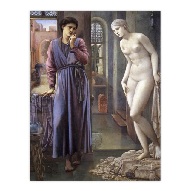 "Pygmalion and Galatea Vintage Wall Art Print Edward Burne Jones 12x16"""