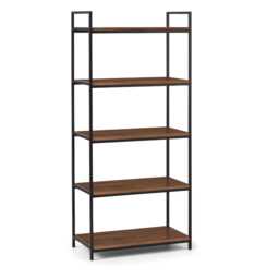 Premium Camden Tall Bookcase in Black and Walnut