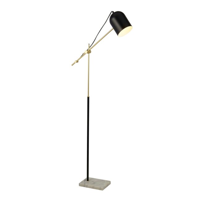 BLACK, GOLD AND MARBLE TASK FLOOR LAMP