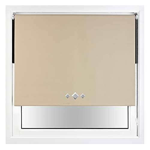 Blackout Roller Blind Diamond Eyelet Metal Fittings Brown Cappuccino