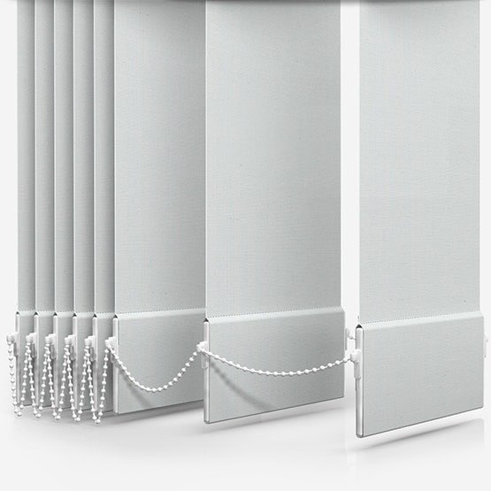 60cm Dimout Vertical Blind 89mm Slats 140cm Drop White White