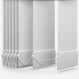 60cm Dimout Vertical Blind 89mm Slats 140cm Drop White White