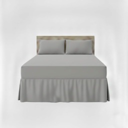 Fitted Valance Bed Sheet Polycotton Mattress Cover And Frill Easy Care Silver Single