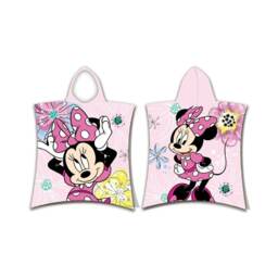 Disney Minnie Mouse Bow Hooded Towel - Pink/Multicoloured - One Size Pink One size