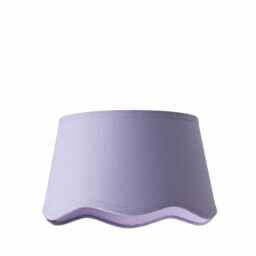 ValueLights Mabel Small Lilac Scallop Linen Shade and Bulb