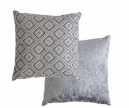 Nevada Cushion Cover 43cm x 43cm Grey Grey Grey