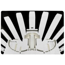 Art Deco Skyscraper in Black & White (Rug) Multi S