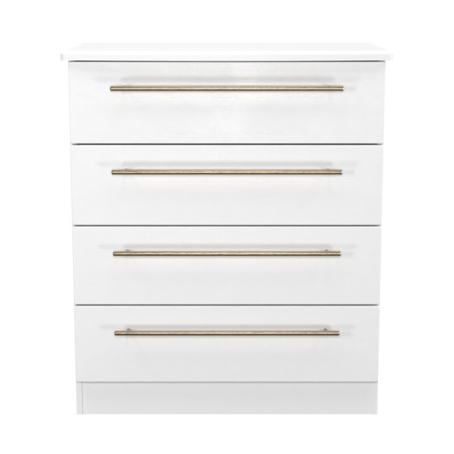 Helmsley 4 Drawer Chest of Drawers in White Ash (Ready Assembled) White White Ash