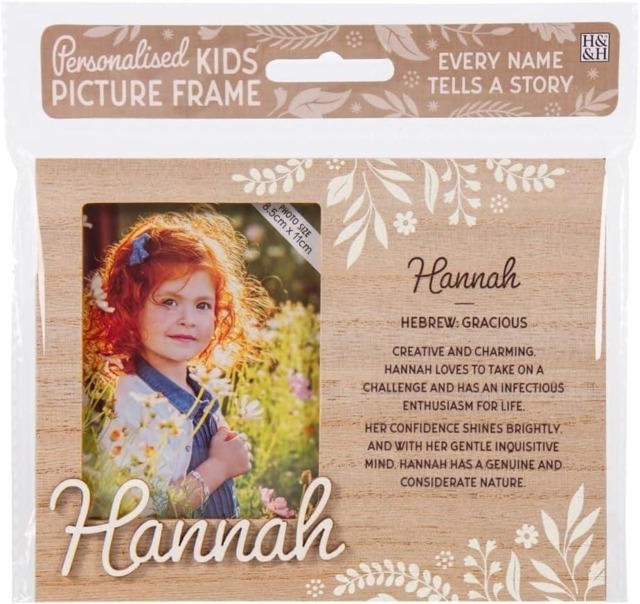 History & Heraldry Pre-Personalised Kids Wooden Picture Frame - Hannah
