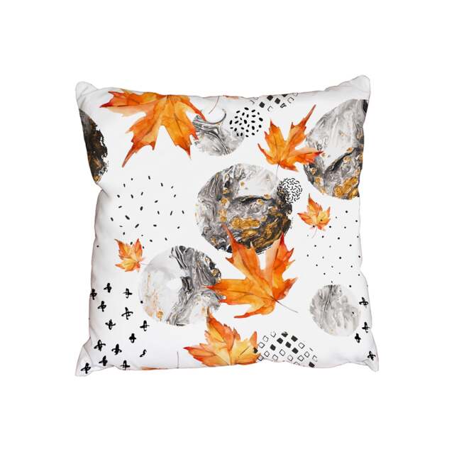 Orange Autumn Leaves (Outdoor Cushion)
