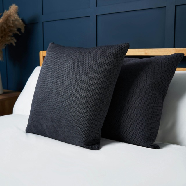 BHS Snow Fleece Cushion, Charcoal
