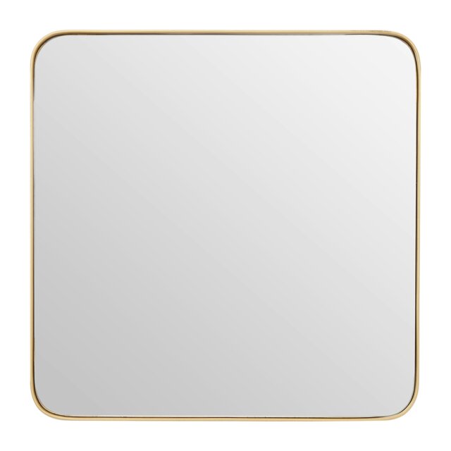 Tia Large Gold Finish Square Wall Mirror Gold