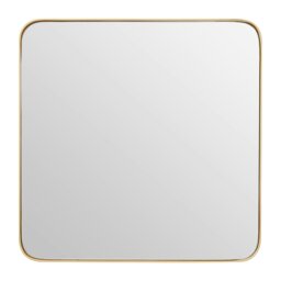 Tia Large Gold Finish Square Wall Mirror Gold