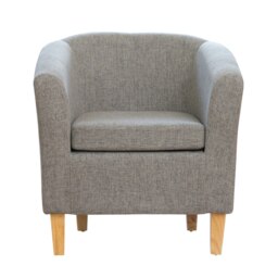 Alderwood Fabric Tub Chair - Dark Grey
