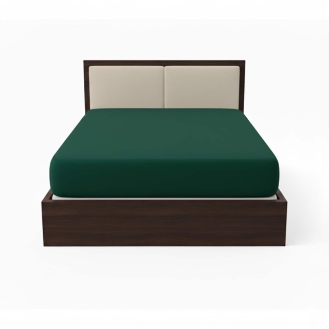 Satin Stripe Soft Touch Fitted Sheet 40cm Extra Deep Skirt Bed Linen Green Super King