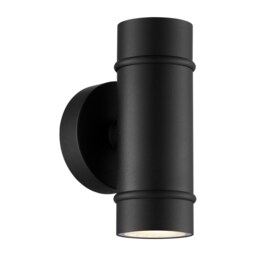 Nordlux Artilus Outdoor Wall Light Black Aluminium Solar GU10 Sensor Weatherproof - Mains Powered, IP54 Black Black