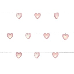 BHS Glow Kid's LED Love Heart String Lights, Pink