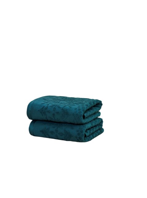 Versailles Jacquard Cotton Towels Soft and Absorbent Blue Face cloth