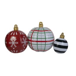 3pc Set PVC inflatable Baubles