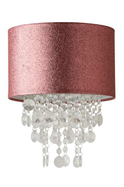 ValueLights Bonita Pink Glitter with Droplets Easy Fit Shade