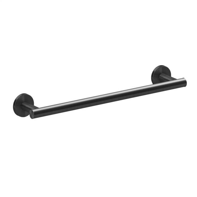 Cosmic Wall Mounted Towel Rack with Brushed Black PVD Finish for Bathroom 45 cm